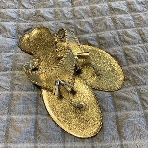 Gold Jelly Jack Rogers Sandals